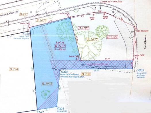Terrain constructible viabilisé à vendre 151 200 € 400 m² de terrain Beauvoisin 30640