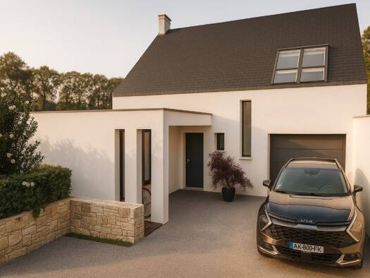 Terrain avec maison neuve à vendre 350 300 € 4 pièces 3 chambres 115 m² 446 m² de terrain Notre-Dame-des-Landes 44130