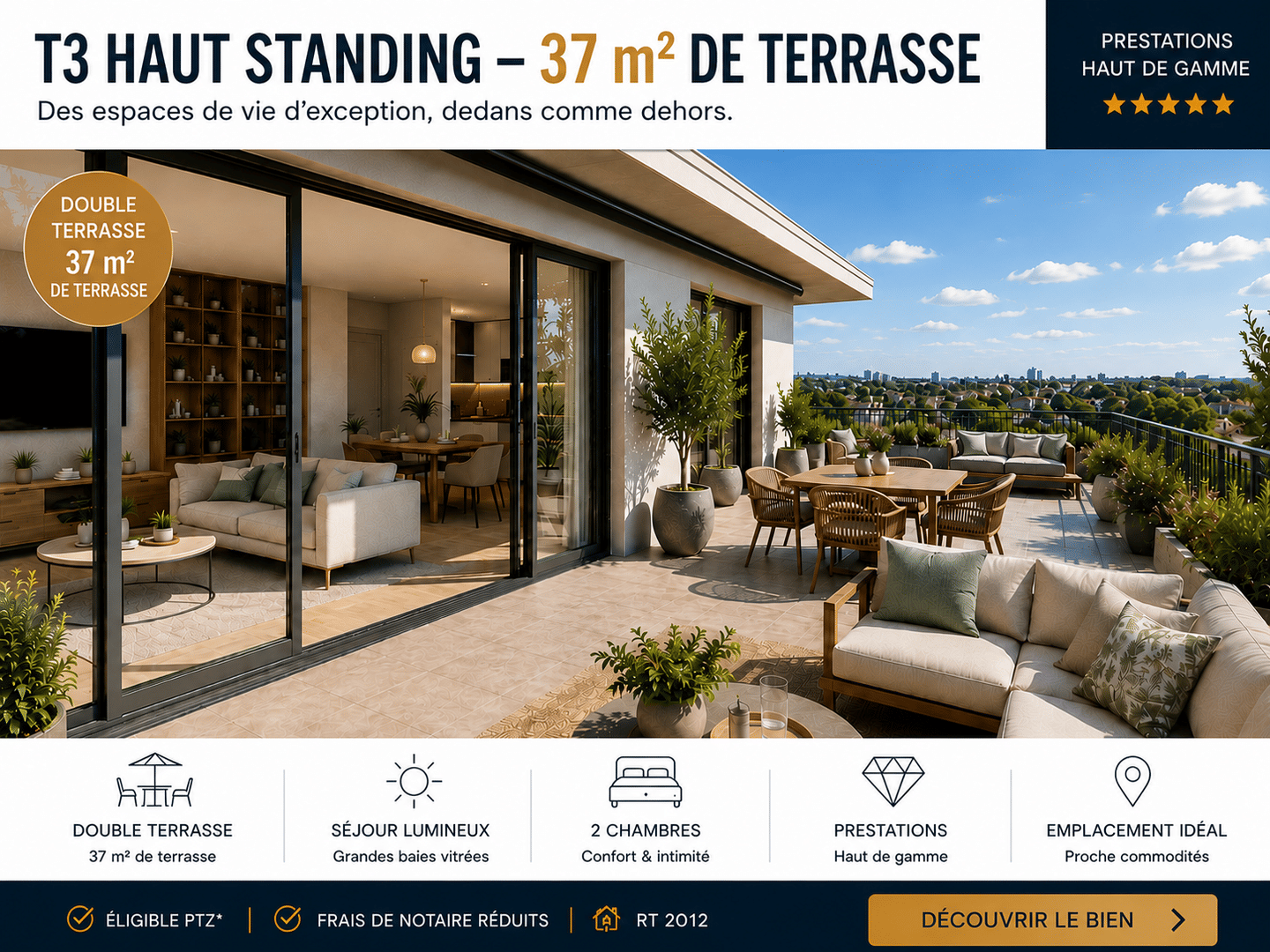 Appartement 3 pièces 67 m² · à Le Relecq-Kerhuon · 67 m² · 505 000 €