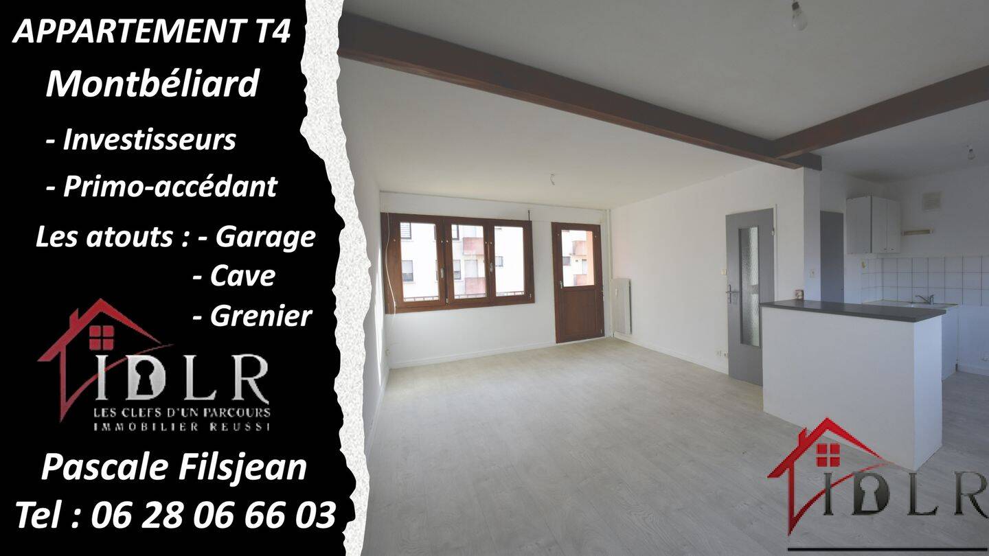 Appartement 4 pièces 63 m² · à Montbéliard · 62,6 m² · 59 000 €