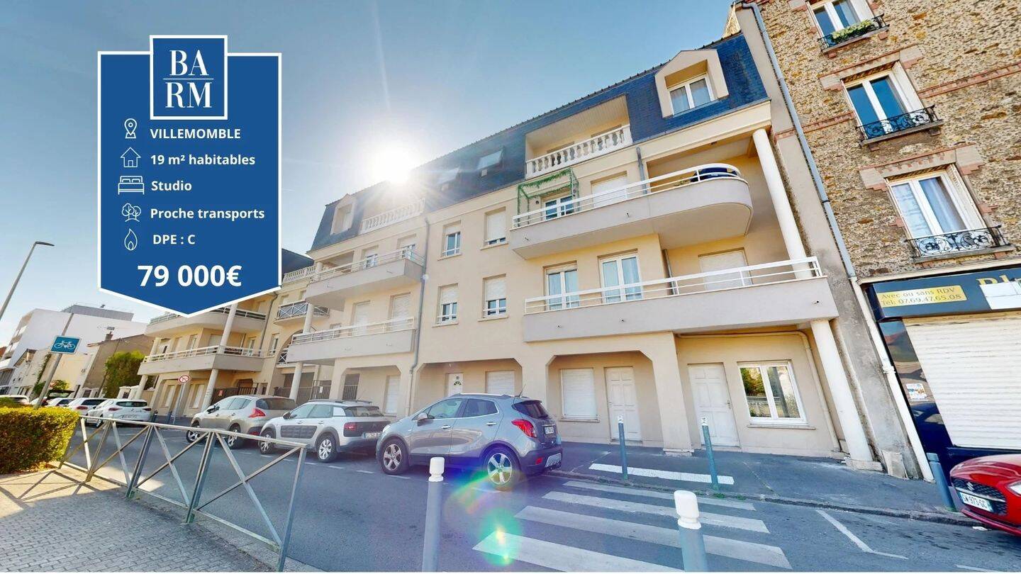 Appartement 1 pièce 19 m² · à Villemomble · 19 m² · 79 000 €
