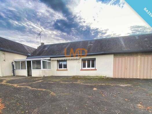 Maison de plain-pied à vendre 96 000 € 5 pièces 3 chambres 100 m² 3 593 m² de terrain Savigny-sur-Braye 41360