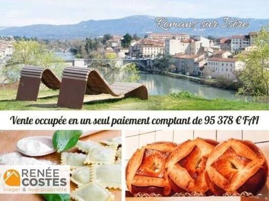 Maison en viager occupé Bouquet 95 378 € 4 pièces 2 chambres 90 m² 457 m² de terrain Est-Chateaufleury Romans-sur-Isère 26100