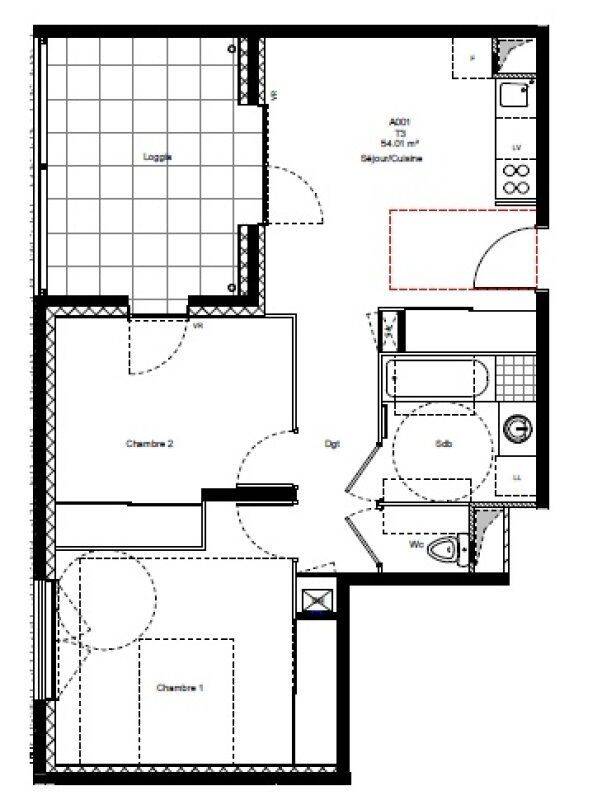 Appartement 3 pièces 54 m² · à Grenoble · 54 m² · 781 €/mois