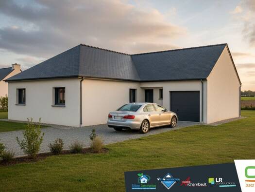 Terrain avec maison neuve à vendre 275 000 € 5 pièces 4 chambres 112 m² 433 m² de terrain Madeleine-Sermandiere Fougères 35300