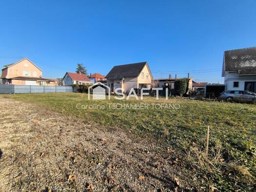 Terrain constructible viabilisé à vendre 127 000 € 452 m² de terrain Nord Est Rixheim 68170