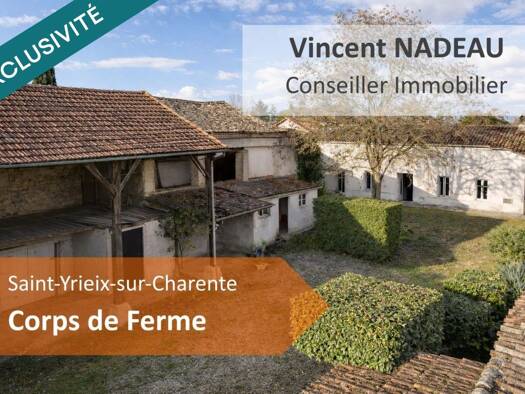 Maison à vendre 189 000 € 5 pièces 3 chambres 140 m² 3 117 m² de terrain Nord Centre Saint-Yrieix-sur-Charente 16710