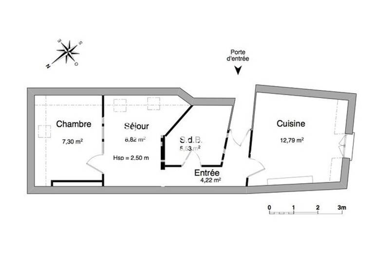 Appartement à louer 1 150 € 2 pièces 1 chambre 38,7 m² RDC Centre Ville Clichy 92110