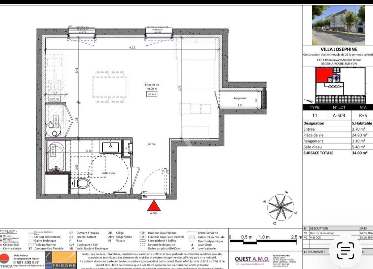 Appartement 1 pièce 34 m² · à La Roche-sur-Yon · 34 m² · 595 €/mois