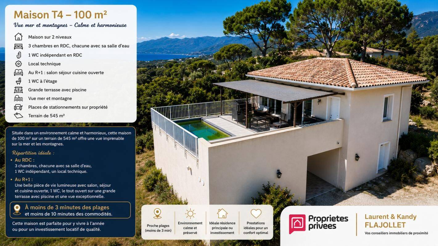 Maison 4 pièces 100 m² · à Lecci · 100 m² · 700 000 €