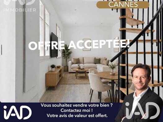 Duplex à vendre 275 000 € 3 pièces 2 chambres 51,6 m² Étage 1/2 République Cannes 06400