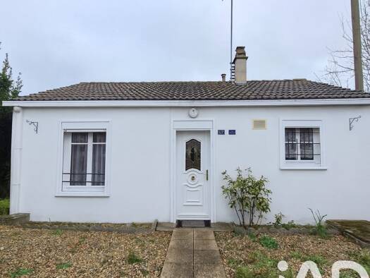 Maison de plain-pied à vendre 119 500 € 3 pièces 1 chambre 58 m² 475 m² de terrain Ognes 02300