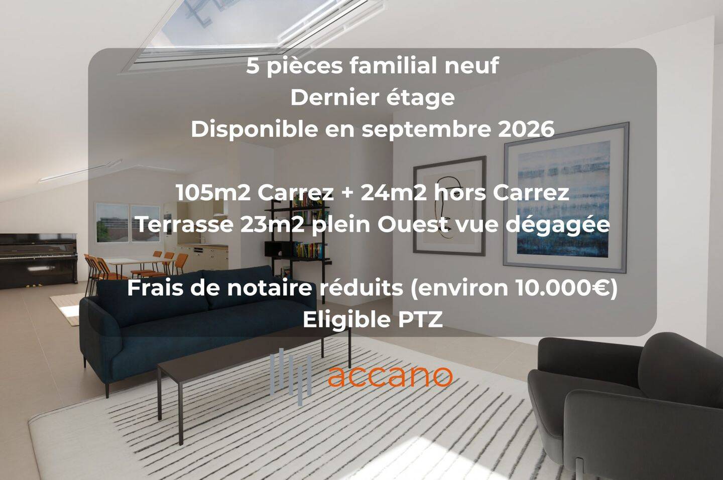 Appartement 5 pièces 106 m² · à Annecy · 105,5 m² · 537 000 €