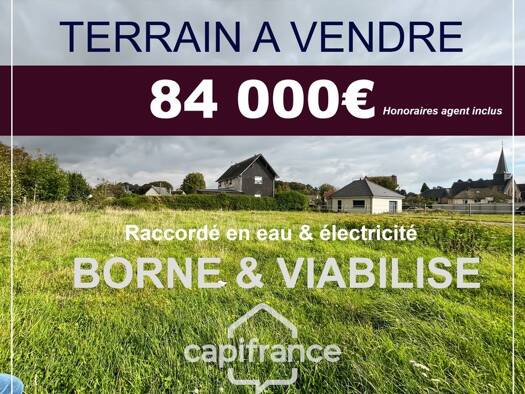 Terrain constructible viabilisé à vendre 84 000 € 1 552 m² de terrain Saint-Ouen-du-Breuil 76890