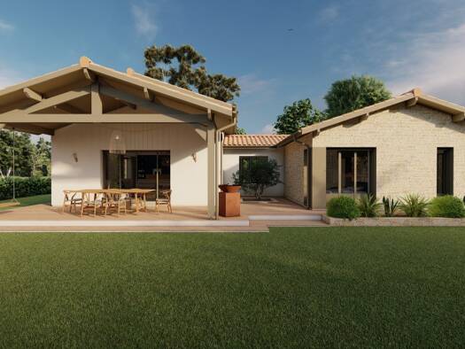 Terrain avec maison neuve à vendre 429 561 € 5 pièces 3 chambres 128 m² 800 m² de terrain Podensac 33720