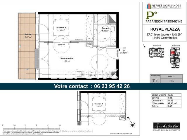 Appartement 2 pièces 37 m² · à Colombelles · 36,5 m² · 520 €
