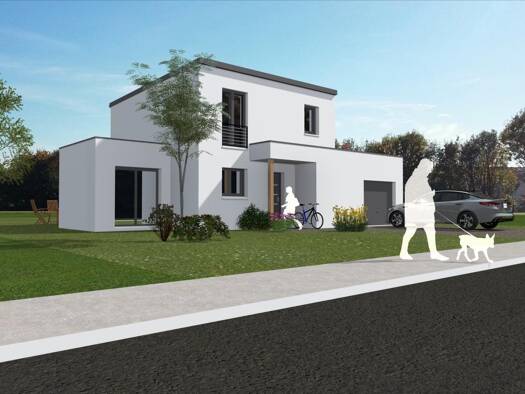 Terrain avec maison neuve à vendre 374 000 € 1 pièce 4 chambres 110 m² 460 m² de terrain Centre Ville Plérin 22190
