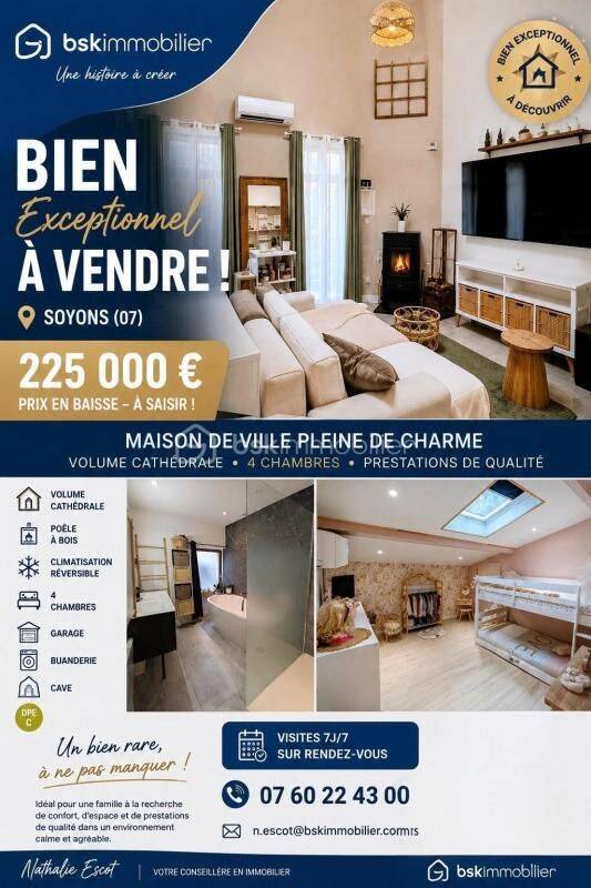 Maison 7 pièces 137 m² · à Soyons · 137 m² · 225 000 €