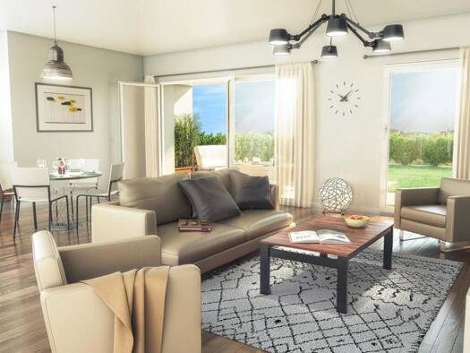 Appartement à vendre - neuf 229 900 € 3 pièces 2 chambres 63 m² 2ème étage La Ville-aux-Dames 37700