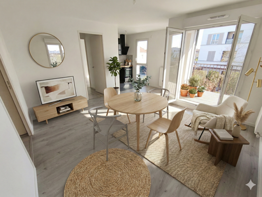 Appartement à vendre 245 000 € 3 pièces 2 chambres 59 m² Étage 1/2 La Butte du Moulin Bois-d'Arcy 78390