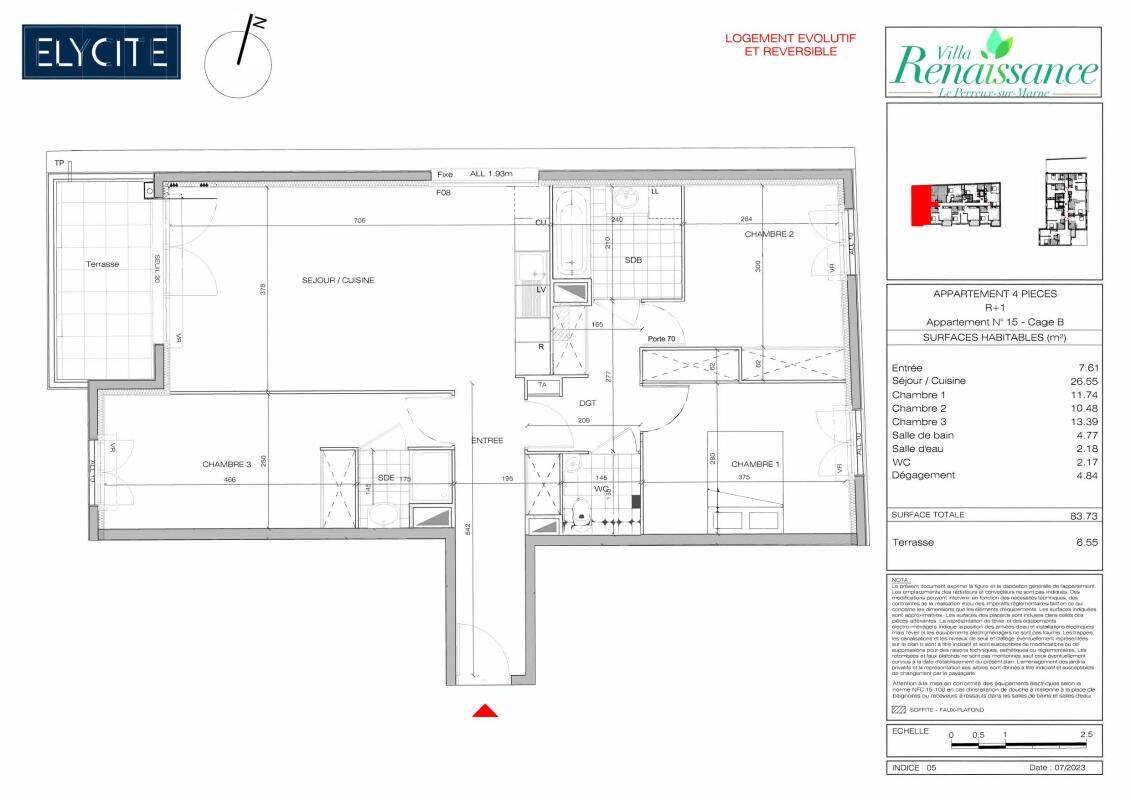 Appartement 4 pièces 83 m² · à Le Perreux-sur-Marne · 83 m² · 1 393 €
