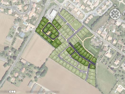 Terrain constructible viabilisé à vendre 37 000 € 319 m² de terrain Échiré 79410