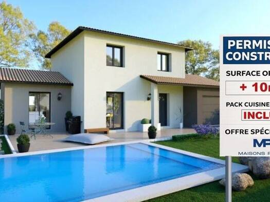 Terrain avec maison neuve à vendre 270 000 € 4 pièces 3 chambres 97 m² 450 m² de terrain Nord et Ouest Viriat 01440