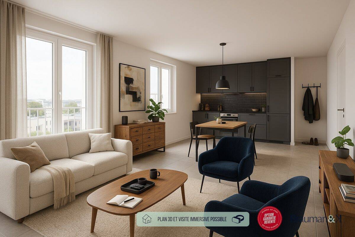 Appartement 3 pièces 53 m² · à Chartres-de-Bretagne · 53 m² · 235 000 €