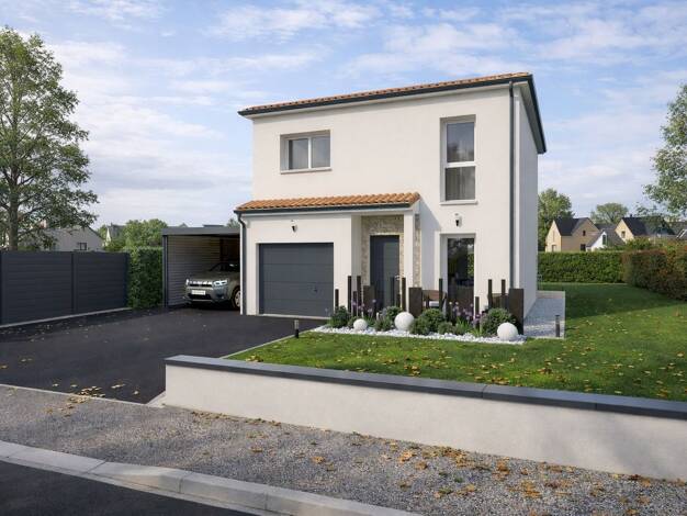 Terrain avec maison neuve à vendre 197 055 € 4 pièces 3 chambres 90 m² 578 m² de terrain Saint-Martin-la-Pallu 86110