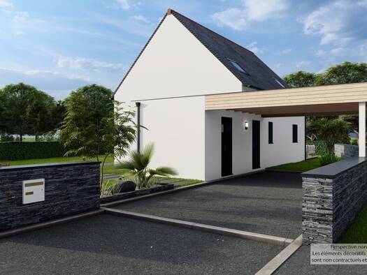 Terrain avec maison neuve à vendre 537 000 € 5 pièces 4 chambres 110 m² 501 m² de terrain Keraude-Breuzent-Kerabus Ploemeur 56270