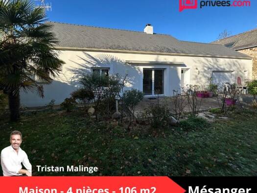 Maison à vendre 280 500 € 4 pièces 3 chambres 106 m² 440 m² de terrain Mésanger 44522