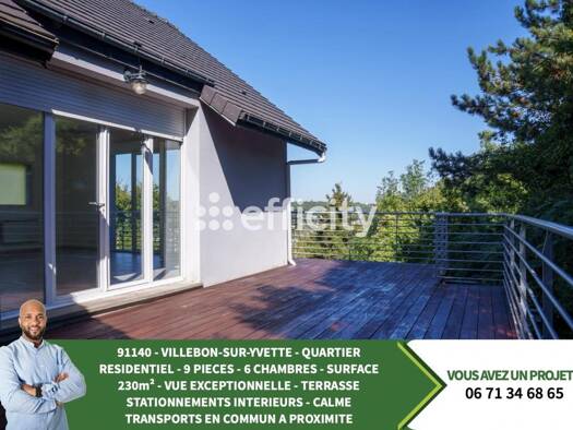 Villa à vendre 859 000 € 9 pièces 6 chambres 230 m² 703 m² de terrain Les Casseaux Villebon-sur-Yvette 91140