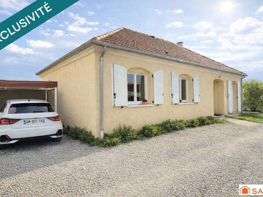 Maison de plain-pied à vendre 229 000 € 6 pièces 3 chambres 92 m² 484 m² de terrain Sud Est Fismes 51170