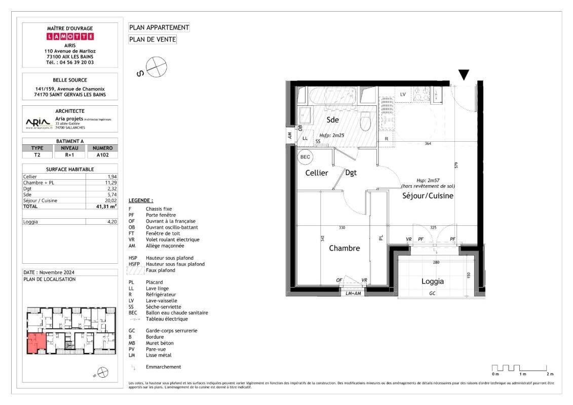 Appartement 2 pièces 41 m² · à Saint-Gervais-les-Bains · 41 m² · 609 €