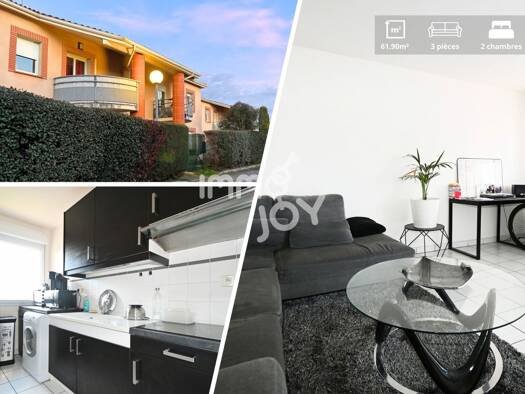 Appartement à vendre 159 000 € 3 pièces 2 chambres 61,9 m² Étage 1/1 Recebedou-Tardines Portet-sur-Garonne 31120