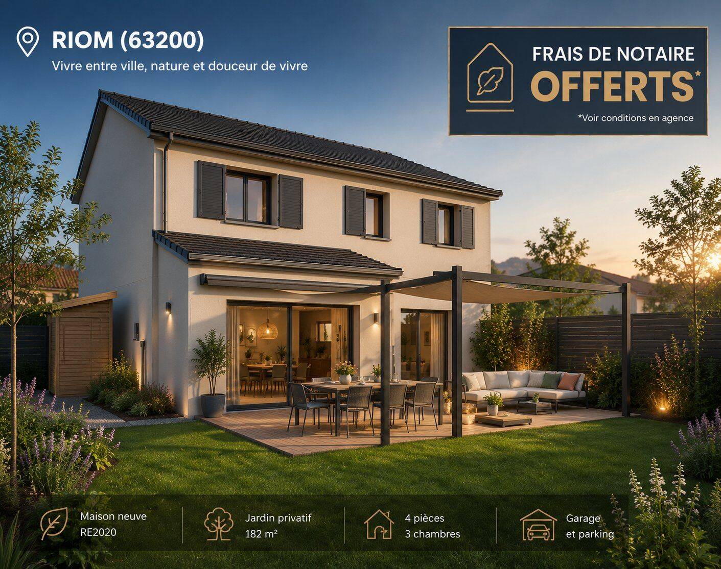 Maison 4 pièces 90 m² · à Riom · 90 m² · 340 000 €