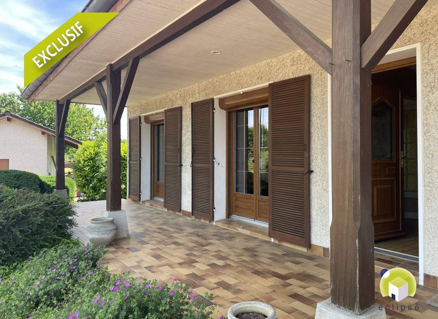Maison indiv. 115 m² hab. - 3 Ch. avec terrain + garage