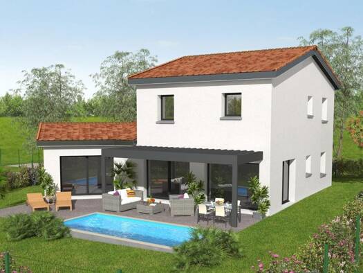 Terrain avec maison neuve à vendre 380 000 € 4 pièces 3 chambres 100 m² 528 m² de terrain Grézieu-la-Varenne 69290
