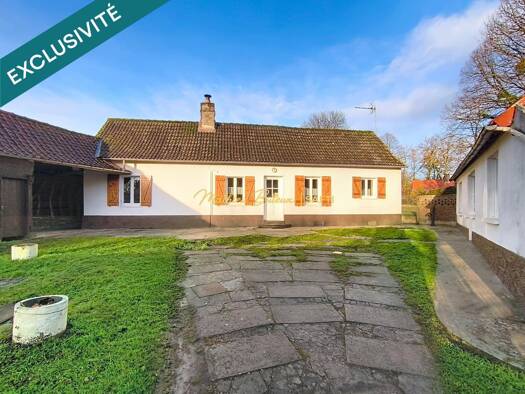 Maison à vendre 240 000 € 3 pièces 2 chambres 85 m² 1 100 m² de terrain Regnière-Écluse 80120