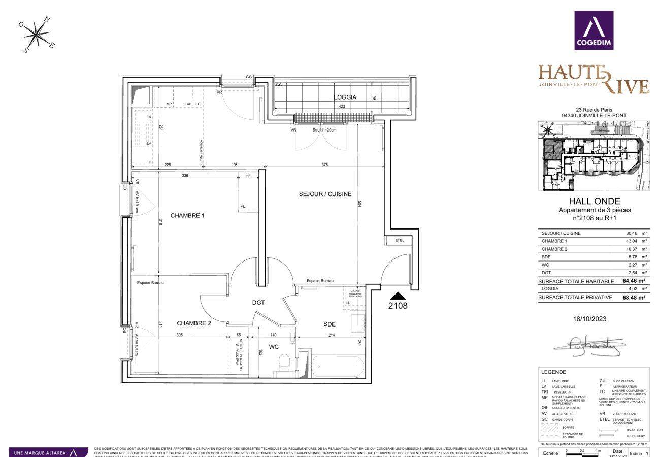 Appartement 3 pièces 64 m² · à Joinville-le-Pont · 64 m² · 1 641 €