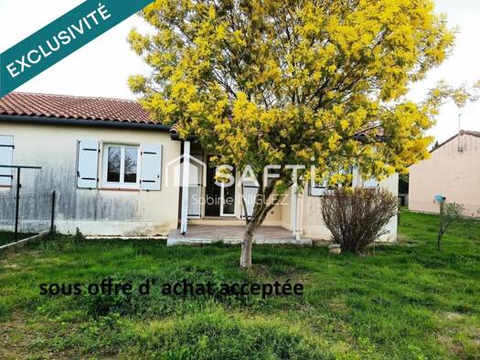 Maison de plain-pied à vendre 140 000 € 4 pièces 3 chambres 61 m² 446 m² de terrain Lempaut 81700