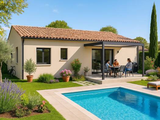 Terrain avec maison neuve à vendre 208 900 € 4 pièces 3 chambres 81 m² 450 m² de terrain Connaux 30330