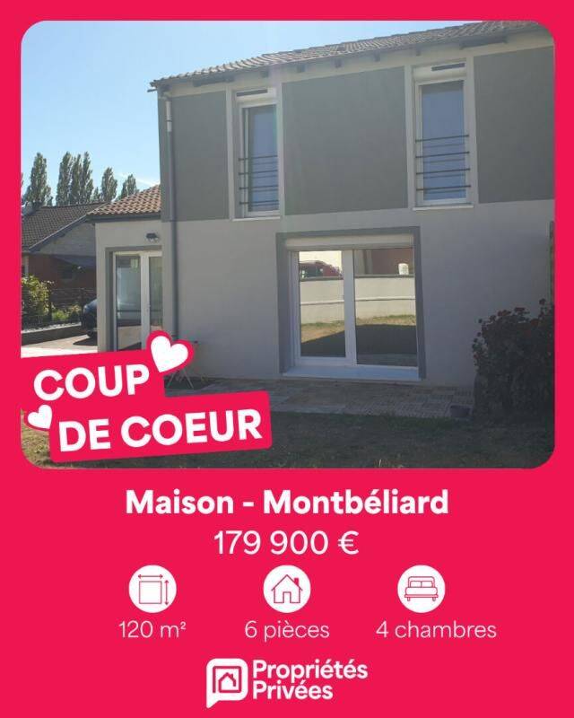 Maison 6 pièces 120 m² · à Montbéliard · 120 m² · 179 900 €