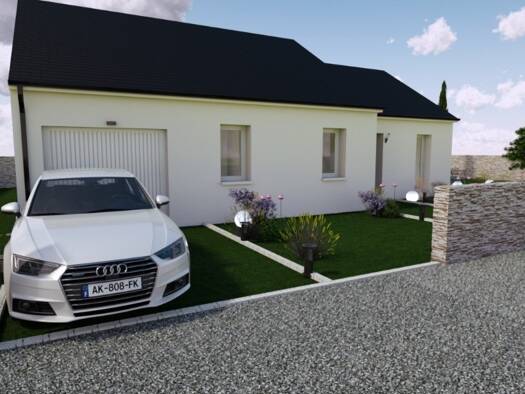 Terrain avec maison neuve à vendre 234 500 € 5 pièces 3 chambres 95 m² 441 m² de terrain Tauxigny 37310