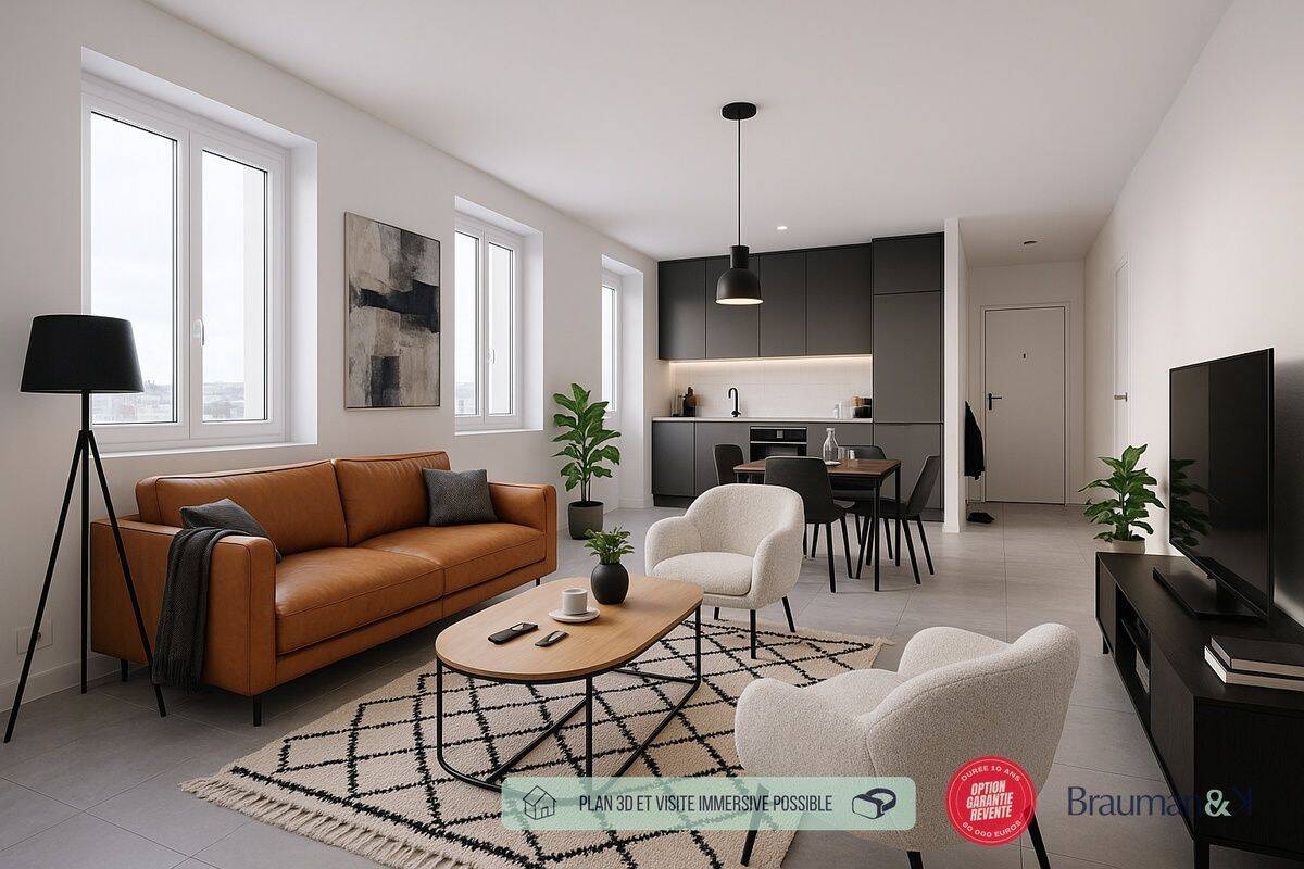 Appartement 3 pièces 61 m² · à Rennes · 61 m² · 254 000 €
