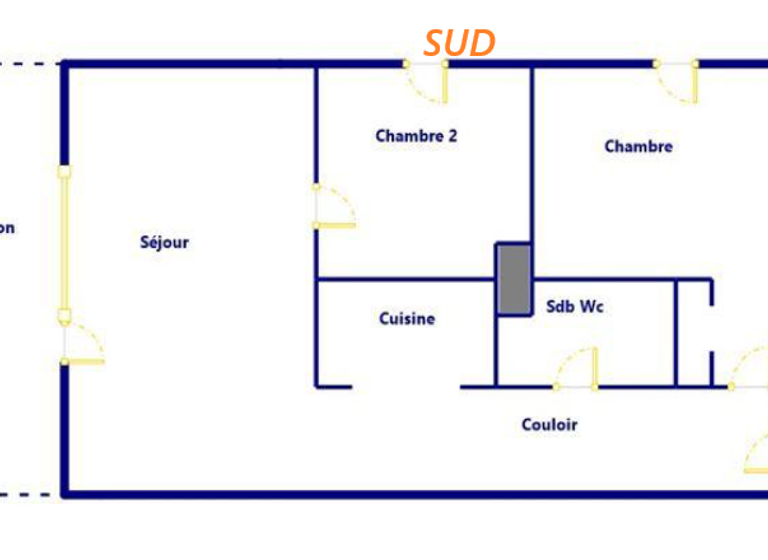 Appartement à vendre 139 000 € 3 pièces 2 chambres 54 m² Étage 1/3 Saint Marthe 13014