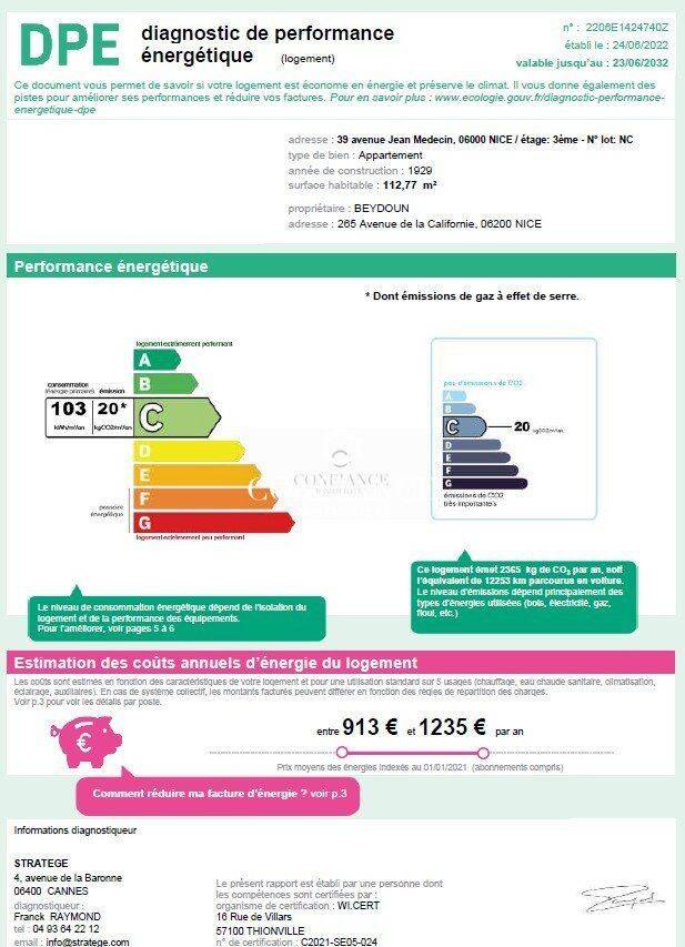 NICE - JEAN MEDECIN - 3/4 PIECES - MEUBLE - Location étudiante — 21