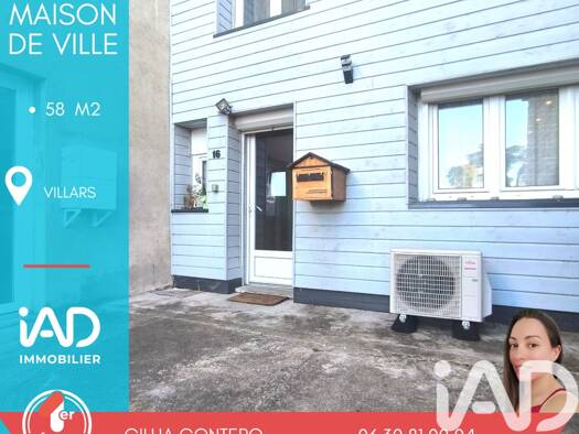 Maison de ville à vendre 125 000 € 3 pièces 2 chambres 58 m² 32 m² de terrain L'Hippodrome-Le Bois-Monzil-Zone Industrielle Villars 42390