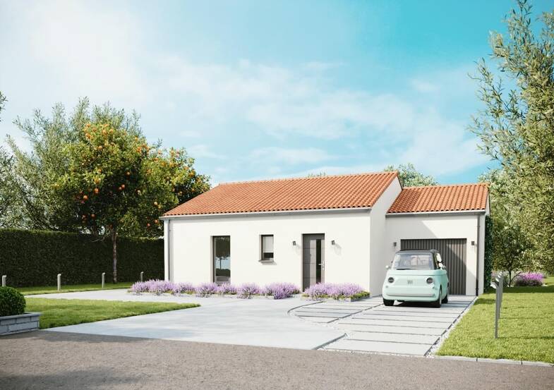Maison de plain-pied à vendre 181 889 € 3 pièces 2 chambres 63 m² 264 m² de terrain Centre Challans 85300