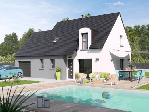 Terrain avec maison neuve à vendre 297 000 € 6 pièces 4 chambres 115 m² 640 m² de terrain Grand-Champ 56390